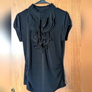 Black women's dress shirt - large